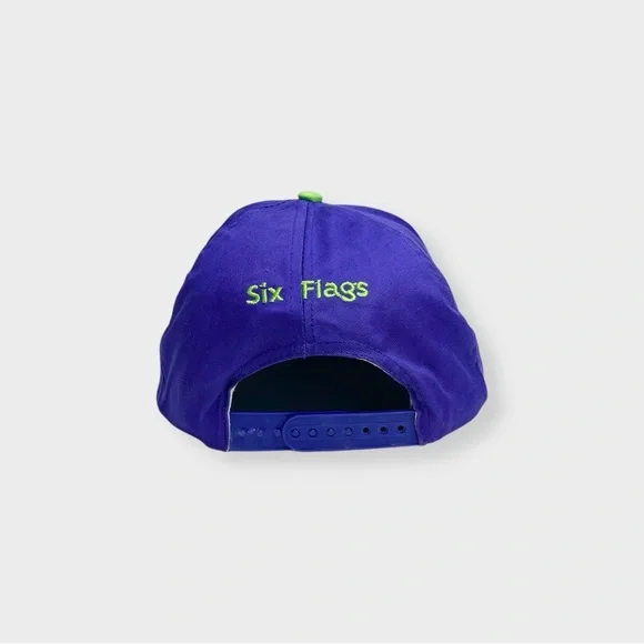 Vtg 90s Six Flags Marvin the Martian Snapback Hat, Looney Tunes Cartoon TV Movie - Picture 3 of 7